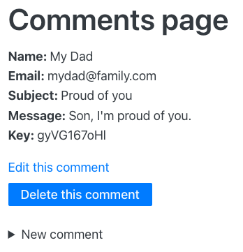 comment list